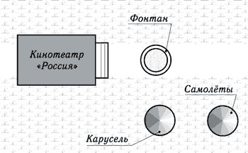План сквера кинотеатра &laquo;Россия&raquo;