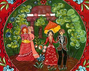 Панно &laquo;В саду&raquo;